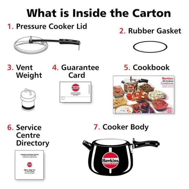 Hawkins Contura Hard Anodised Black Inner Lid Pressure Cooker - With Handle, CB65, 6.5 l-6.webp